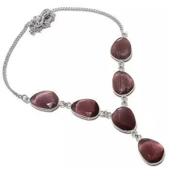 Натуральный камень Моналиса драгоценный камень 925 стерлингового серебра ювелирные изделия ожерелье 18 s3R61