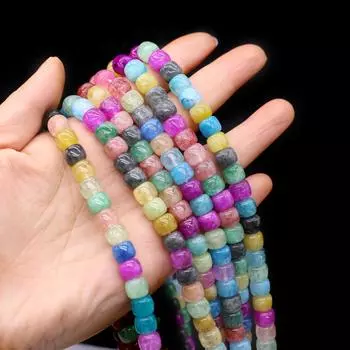 Натуральный камень разноцветные бусины-нити 6-8 мм в форме яблока для изготовления украшений своими руками браслет серьги ожерелье аксессуар 6-8mm