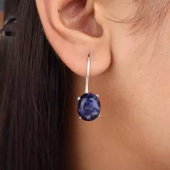 Натуральный камень содалит, ювелирные изделия из серебра 925 пробы, серьги ручной работы 1,05 EE-173-30
