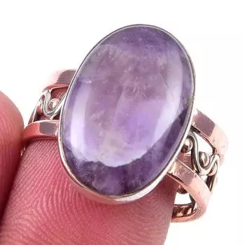 Натуральный камень Тиффани, двухцветное кольцо из стерлингового серебра 925 пробы, размер 8,5 v5U46