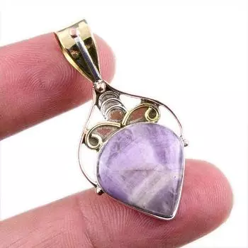 Натуральный камень Тиффани из стерлингового серебра 925 пробы, подарочный двухцветный кулон 1,75 дюйма y1w08