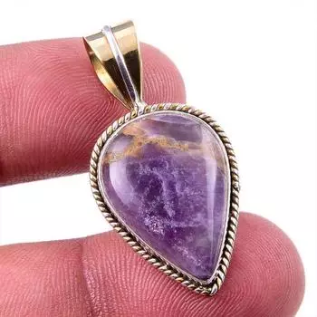 Натуральный камень Тиффани из стерлингового серебра 925 пробы, подарочный двухцветный кулон 1,25 дюйма F7J24