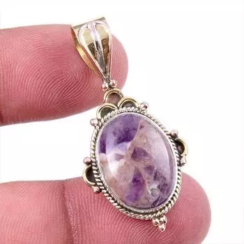 Натуральный камень Тиффани из стерлингового серебра 925 пробы, подарочный двухцветный кулон 1,50 дюйма l8d83