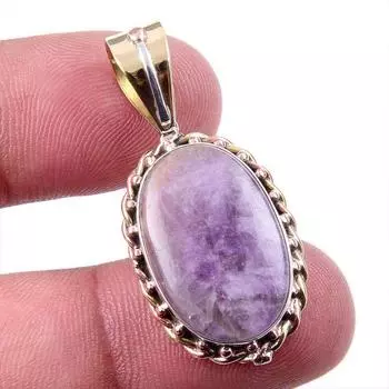 Натуральный камень Тиффани из стерлингового серебра 925 пробы, подарочный двухцветный кулон 1,50 дюйма K6c46