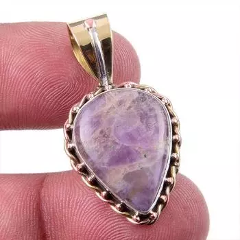 Натуральный камень Тиффани из стерлингового серебра 925 пробы, подарочный двухцветный кулон 1,50 дюйма b5G33