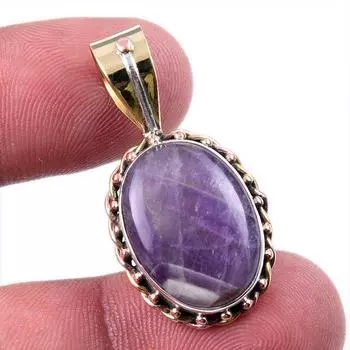 Натуральный камень Тиффани из стерлингового серебра 925 пробы, подарочный двухцветный кулон 1,50 дюйма f8d29