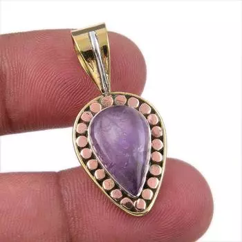 Натуральный камень Тиффани из стерлингового серебра 925 пробы, подарочный двухцветный кулон 1,25 дюйма p6P08