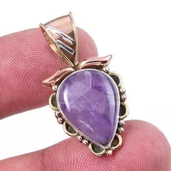 Натуральный камень Тиффани, стерлинговое серебро 925 пробы, подарочный двухцветный кулон 1,25 дюйма j0y73