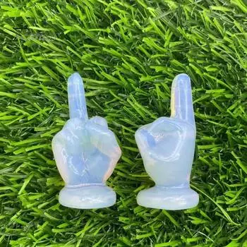 Натуральный камень, украшение на средний палец, забавный жест пальца, настольная исцеляющая энергия, фигурка, статуя, скульптура, украшение для домашнего офиса, стола, подарок на день рождения E