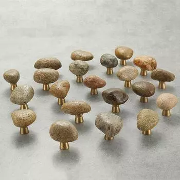 Натуральный камень Уникальная мини-скандинавская ручка для ящика с одним отверстием Дверная ручка для шкафа Ручки-кнопки для гардероба