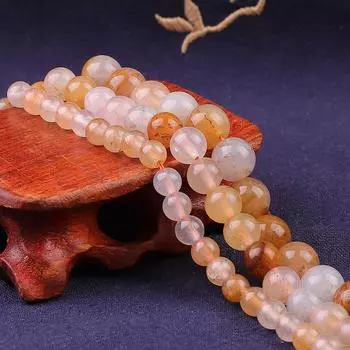 Натуральный камень, золотой, шелковый, мраморный, круглые, свободные бусины, нить 15 дюймов, 4, 6, 8, 10, 12 мм, размер на выбор для изготовления ювелирных изделий 4mm 89pcs