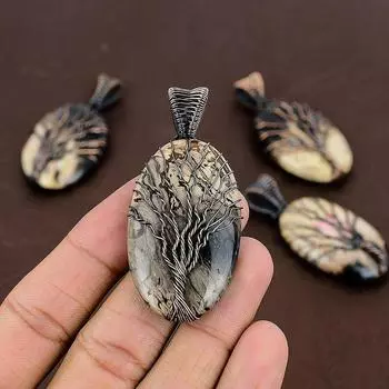 Натуральный корень яшмы, драгоценный камень, медная проволока, подарочная подвеска 2,56 дюйма p8S23