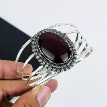 Натуральный красный лабрадорит драгоценный камень ручной работы из стерлингового серебра 925 пробы, браслет с лабрадоритом, для жены, браслет унисекс, подарки для жены 6 красный