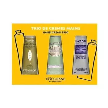 Натуральный крем для рук L Occitane Трио (Вербена, Делишесный миндаль, Лаванда)