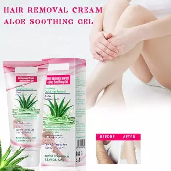 Натуральный крем для удаления волос, нежный, не раздражающий, гладкий, увлажняющий крем для удаления волос, содержит глубокий органический экстракт, 100 мл белый