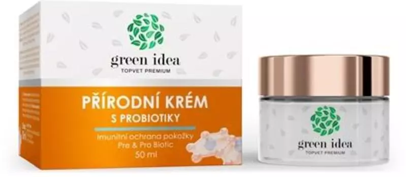 Натуральный крем Green Idea с пробиотиками для чувствительной и раздраженной кожи TU прозрачный