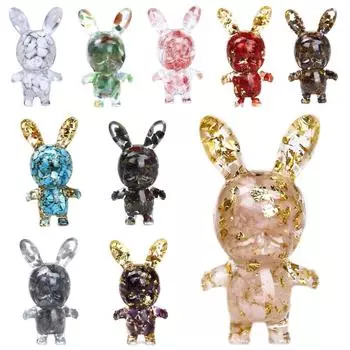 Натуральный кристалл гравий милый свирепый медведь настольный орнамент настольные украшения для дома аксессуары для салона автомобиля