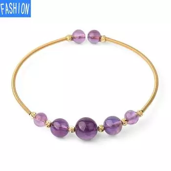 Натуральный кристалл, круглый бисер, геометрический художественный простой браслет Strawberry-Crystal