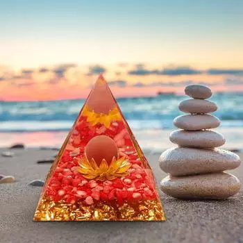 Натуральный кристалл Пирамида Цветок Целебного Камня Чакра Рейки Домашний Декор