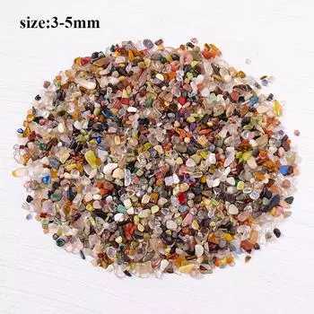 Натуральный кристаллический цветной щебень, щебень, камень Rainflower, украшение для аквариума и цветочного горшка, россыпной щебень 100g
