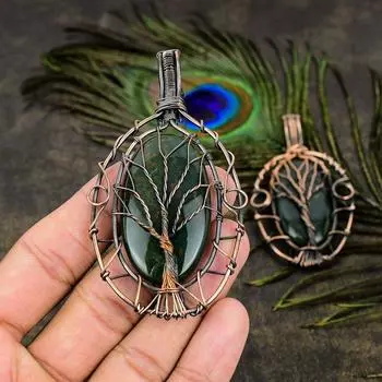 Натуральный кровавый камень, подарочная подвеска ручной работы из медной проволоки, 3,43 дюйма, y6r16