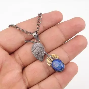 Натуральный кулон из лазурита, серебро 925 пробы, ручная работа, ювелирное изделие с драгоценным камнем, подарок PP-55-32