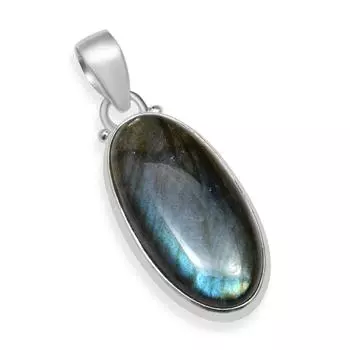 Натуральный лабрадорит, драгоценный камень, стерлинговое серебро 925 пробы, подвеска ручной работы овальной формы для женщин и девочек