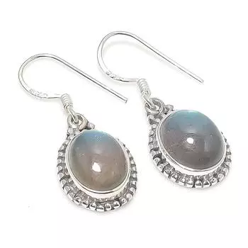 Натуральный лабрадорит, драгоценный камень, стерлинговое серебро 925 пробы, подарочные серьги 1,25 дюйма L0I18