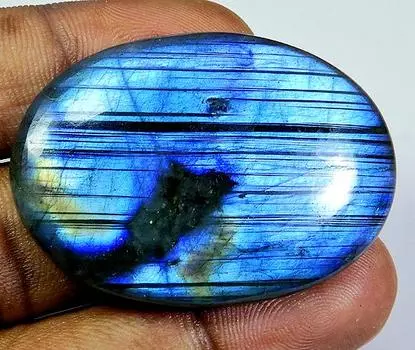 Натуральный лабрадорит Multi Blue Flash Oval Cabochon Loose Jewel Stone 32X45X06MM SK-22
