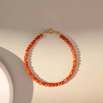 Натуральный ледяной плавающий цветок Южный красный агатовый браслет для женщин вишнево-красный хурма красный модный свежий и простой браслет в подарок на лето 16CM