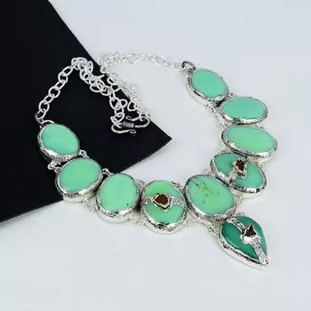 Натуральный лимонный хризопраз драгоценный камень ручной работы из стерлингового серебра 925 пробы гальванопластическое ожерелье, лимонный хризопраз серебро для жены унисекс ожерелье, вата подарки 20 зелёный