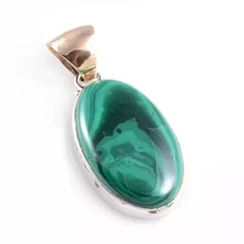 Натуральный малахит, стерлинговое серебро 925 пробы, подарочный двухцветный кулон 1,7 дюйма U4I96