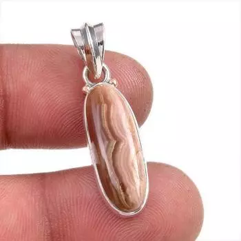 Натуральный медовый родохрозит, кулон ручной работы из цельного серебра 925 пробы, 1,5 дюйма, u7e11