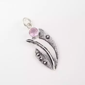 Натуральный морганит драгоценный камень 925 стерлинговое серебро ювелирный кулон подарок на День матери PP-36-5