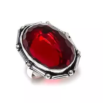 Натуральный мозамбикский гранат, кольцо ручной работы из стерлингового серебра 925 пробы, размер 8 g3L15