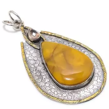 Натуральный мукаит, камень морганит, стерлинговое серебро 925 пробы, двухцветный кулон 2,84 дюйма i3R56