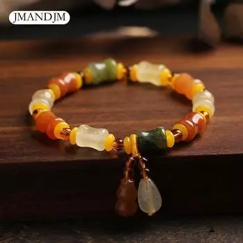 Натуральный небольшой браслет из бисера в форме кости, браслет ручной работы, подарок в этническом стиле