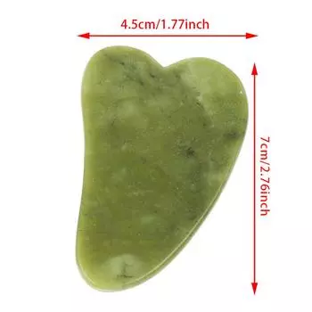 Натуральный нефритовый массажный ролик + доска Гуаша, спа-скребок, набор каменных массажеров для лица