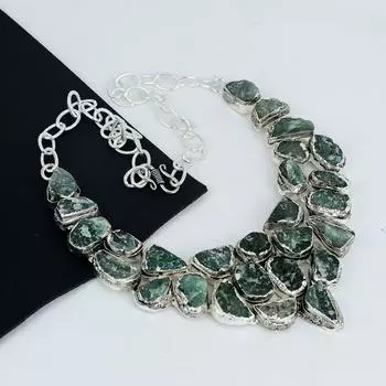 Натуральный необработанный аквамелин драгоценный камень ручной работы из серебра 925 пробы, гальванопластическое ожерелье, необработанный аквамелин серебряное ожерелье для жены, унисекс ожерелье 20 синий