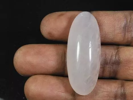 Натуральный нежно-розовый кварц овальный кабошон россыпью драгоценный камень 17X42X10MM 58Cts. ЭТ-92