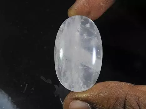 Натуральный нежно-розовый кварц овальный кабошон россыпью драгоценный камень 21X35X08MM 56Cts. ЭТ-95