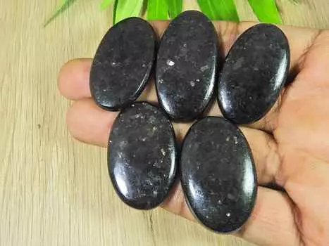 Натуральный нумит овальный лечебный кристалл кабошон россыпью драгоценный камень лот 5 шт 37-42 мм RQ-2470