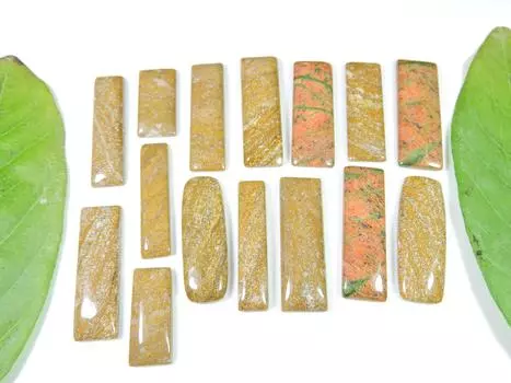 Натуральный океанический яшма прямоугольный кабошон драгоценный камень россыпью 15 шт. лот 26-42 мм RQ-1171