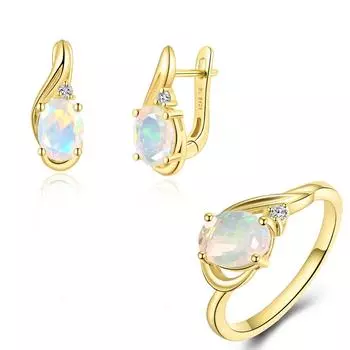 Натуральный опал, настоящий драгоценный камень овальной формы, 6*8 мм, серебро 925 пробы, изысканные украшения для женщин, жены, мамы, хороший подарок, простой дизайн, новое поступление us ring size 6# белый