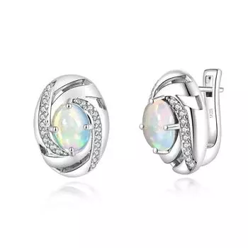 Натуральный опал, октябрьский камень, элегантное кольцо для женщин и девочек, стерлинговое серебро 925 пробы, ювелирные украшения, подарок на день рождения белый