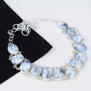 Натуральный опаловый камень-дендрит, ручная работа, серебро 925 пробы, гальванопластика, ожерелье, опаловый серебряный дендрит для жены, унисекс, кулон, подарок для любви 20 белый