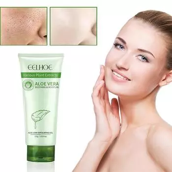 Натуральный отшелушивающий скраб для лица с алоэ вера – нежное, но эффективное увлажнение и обновление кожи 100g