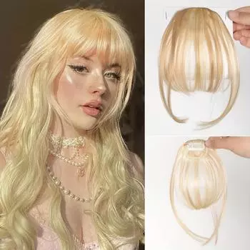 Натуральный передний парик Airbangs для женщин, реалистичные накладные челки, невидимые и бесследные накладные волосы 02