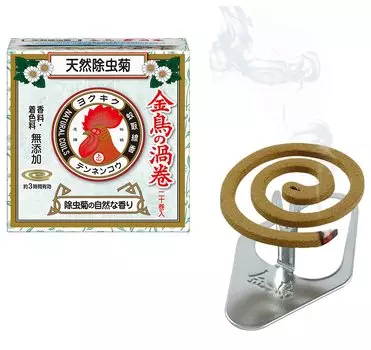 Натуральный пиретрум Golden Bird Swirl отпугиватель комаров, мини-размер 20 томов, держатель для ароматических палочек от вредителей (1 включено) (Квази-наркоконтроль)