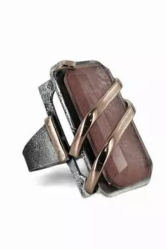 Натуральный Qunzit Kunzit Ручная работа Специальное качество 925 Серебряное кольцо